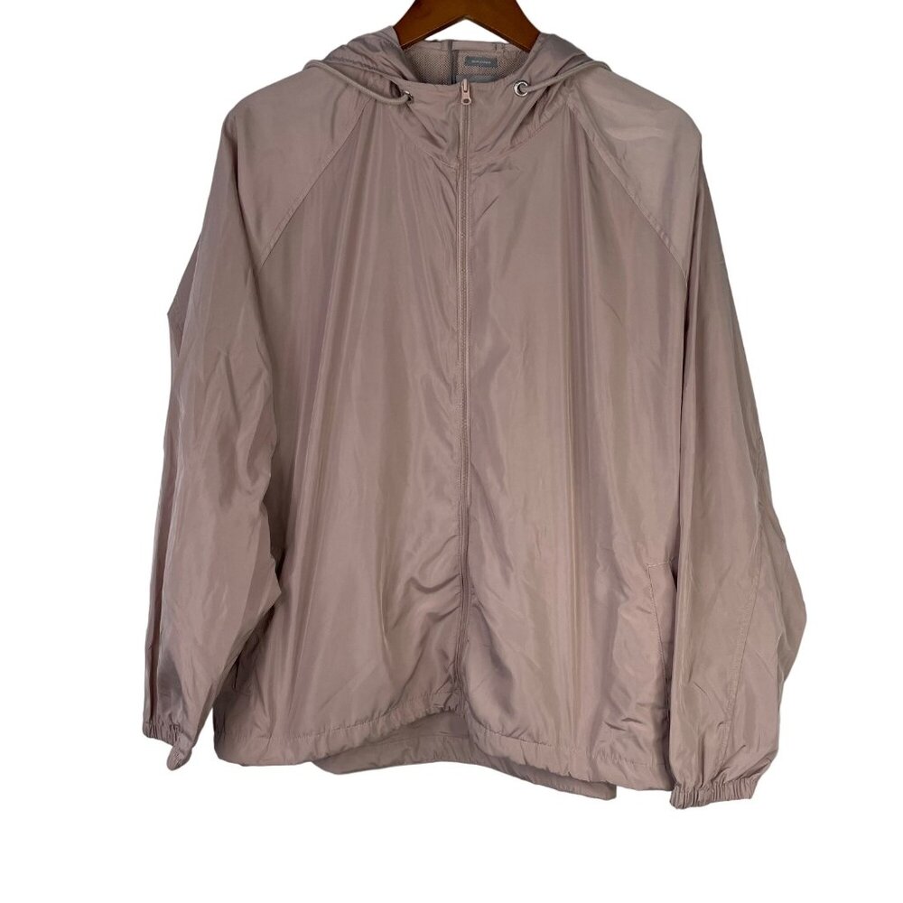 Soia & Kyo Jacket Size 1X Full Zip Hooded OakLynn Jacket Pink Plus Causal